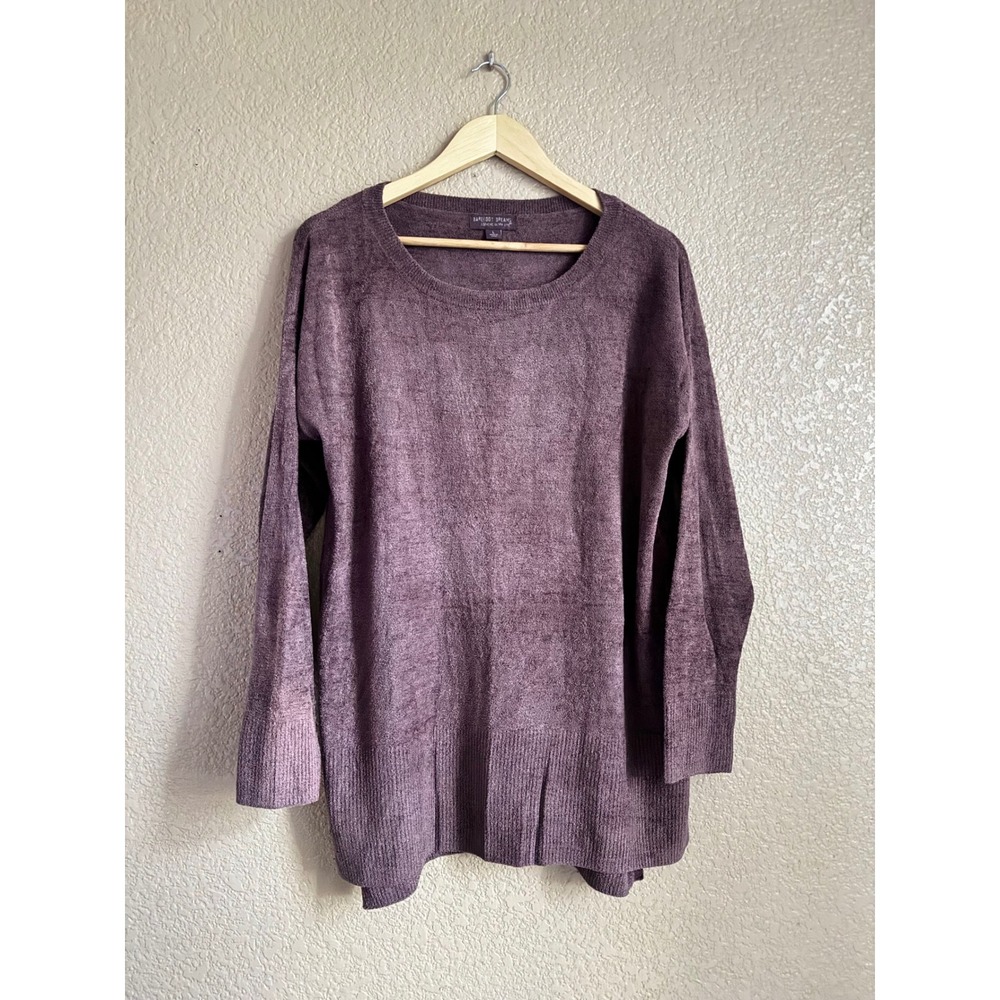Barefoot Dreams CozyChic Ultra Lite Pullover Fig Purple BDWCU1832 Large